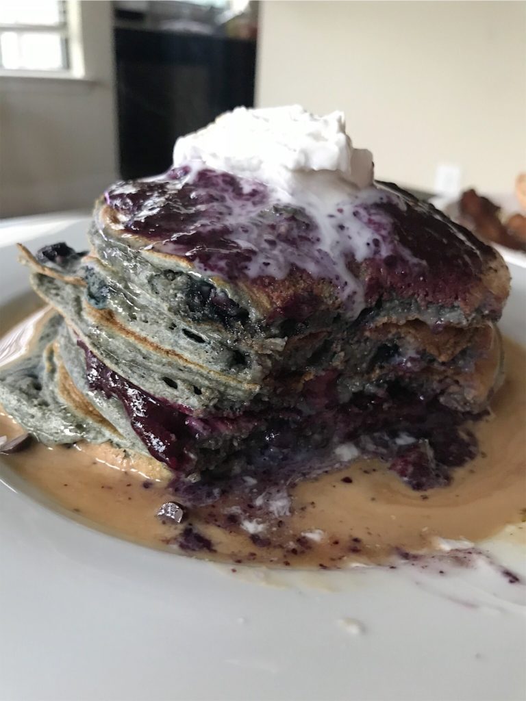 Coconut Bluberry Pancakes